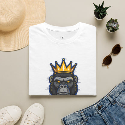 King Gorilla T-Shirt — Crowned Ape Graphic Tee for Streetwear & Urban Style