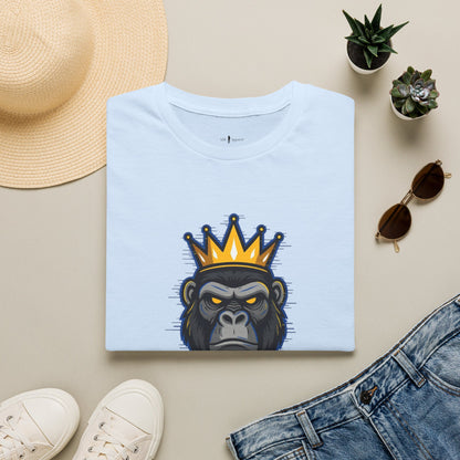 King Gorilla T-Shirt — Crowned Ape Graphic Tee for Streetwear & Urban Style