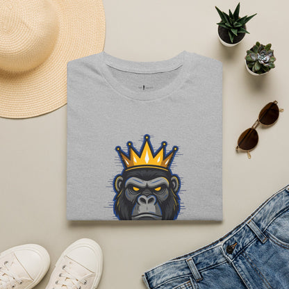 King Gorilla T-Shirt — Crowned Ape Graphic Tee for Streetwear & Urban Style