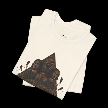 Grunge Plaid Patchwork Tee | 90s Rock Revival, Punk Graphic Tee