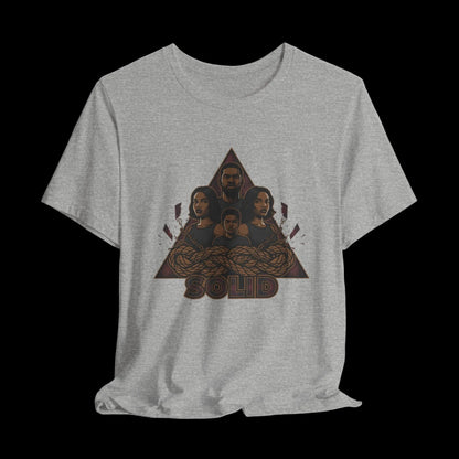Grunge Plaid Patchwork Tee | 90s Rock Revival, Punk Graphic Tee