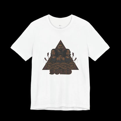 Grunge Plaid Patchwork Tee | 90s Rock Revival, Punk Graphic Tee