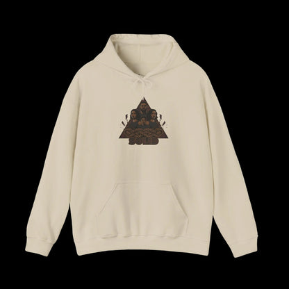 ABE Distressed Triangle Patch Hoodie | grunge revival, plaid patchwork