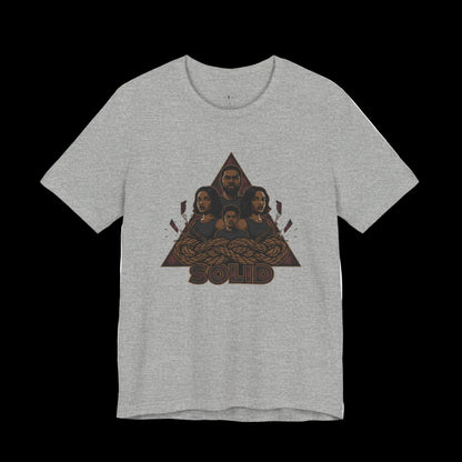 Grunge Plaid Patchwork Tee | 90s Rock Revival, Punk Graphic Tee