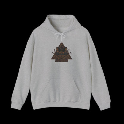 ABE Distressed Triangle Patch Hoodie | grunge revival, plaid patchwork